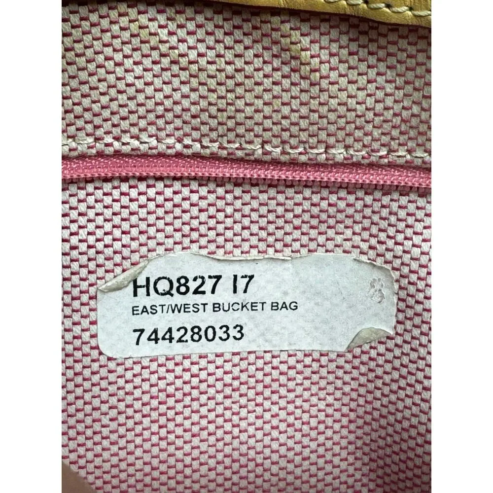 DOONEY & BOURKE East West Monogram Tote Blue/Tan Leather